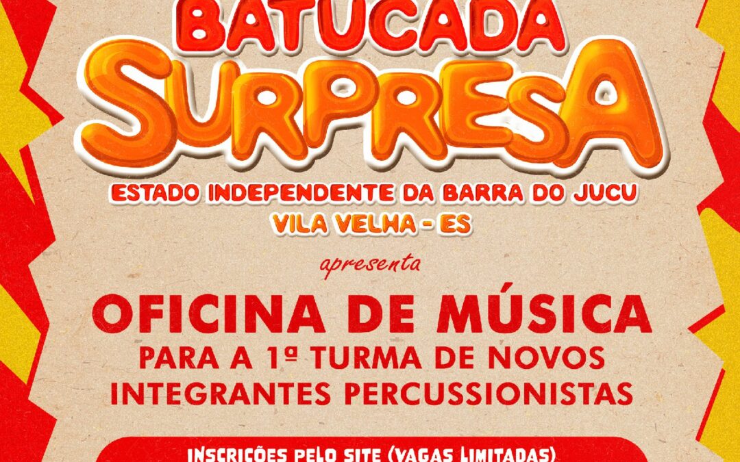 Bloco Surpresa realiza Oficina de Música p/ novos integrantes da Batucada